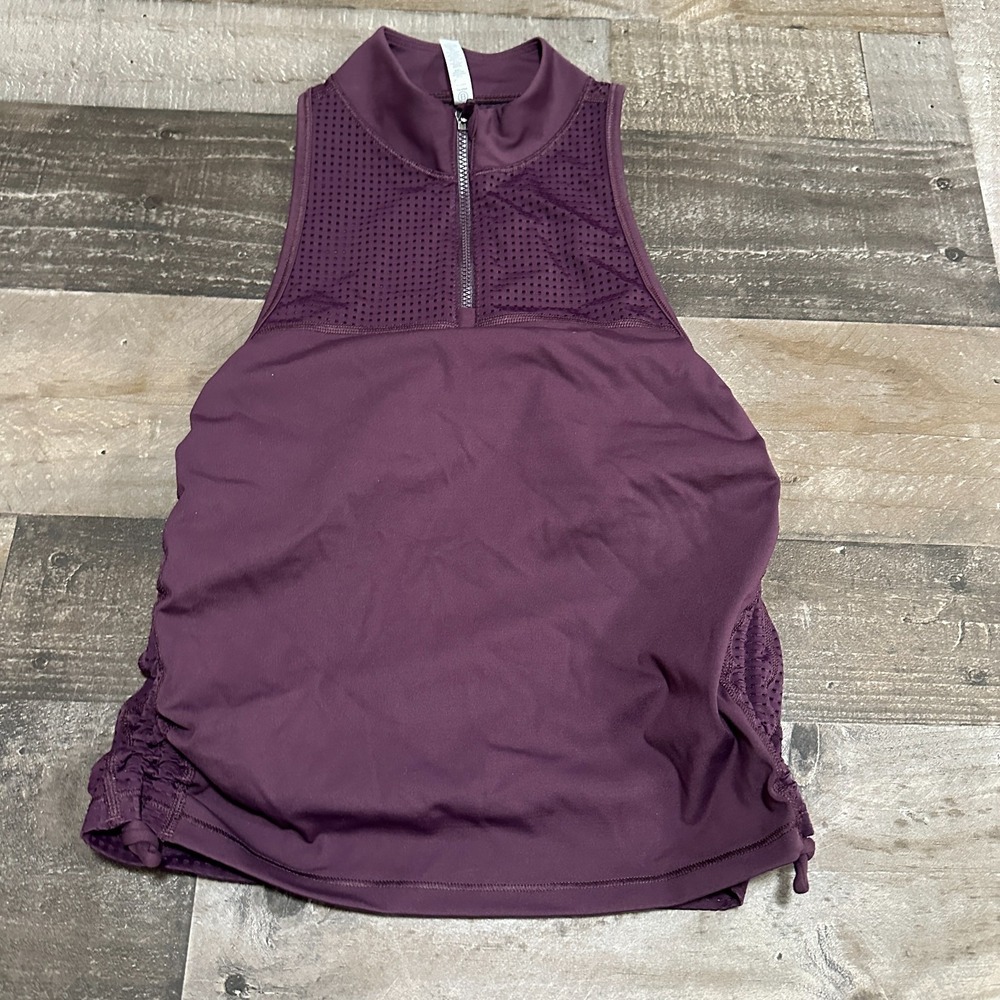 ATHLETA Tank Top High Neck Size XS Purple Athletic exercise